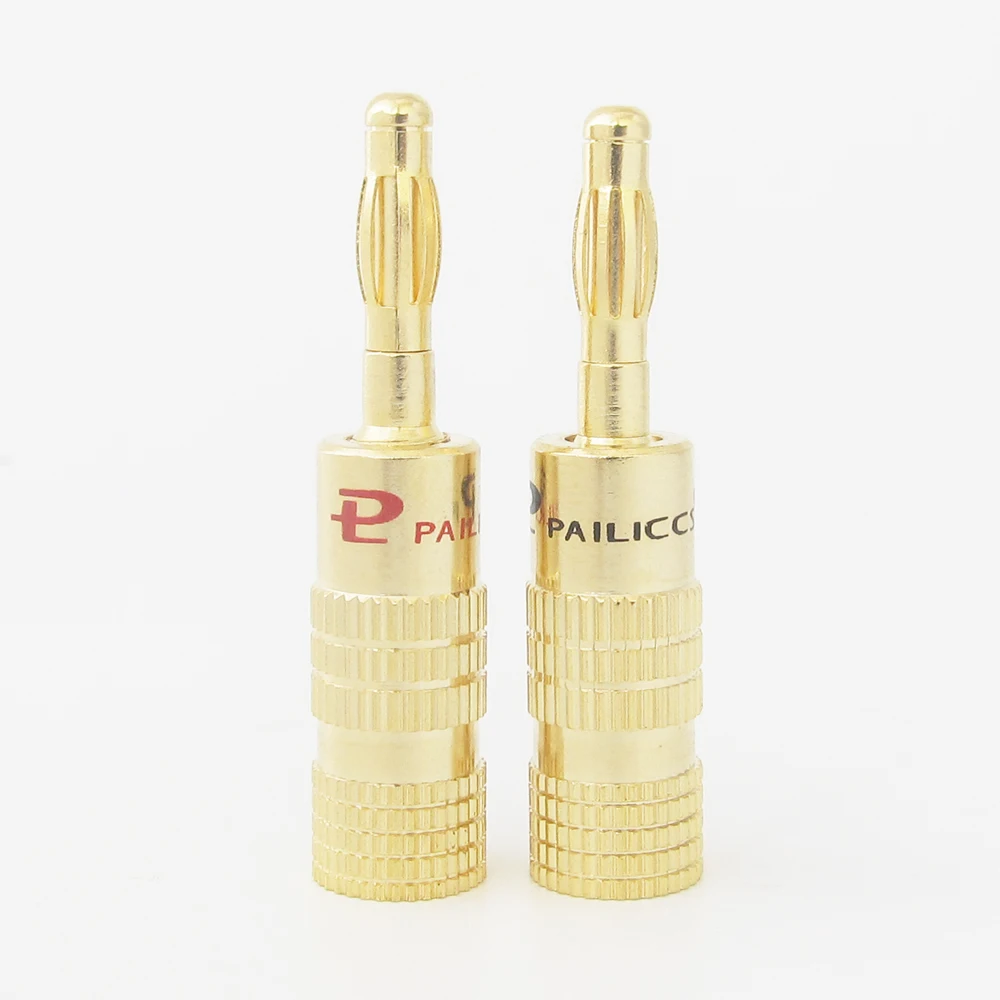 10 pairs Pailiccs Full Gold Plated Brass Speaker 4mm Banana Plug Audio Connector
10 pairs Pailiccs Full Gold Plated Brass Speaker 4mm Banana Plug Audio Connector
