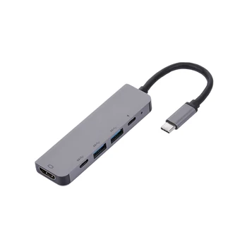 5-Port 5IN1 USB HUB Type C to PD USB*2 HDTV TypeC Adapter Multi-Function Converter 4K for Macbook HDTV Projector USB C HUB
5-Port 5IN1 USB HUB Type C to PD USB*2 HDTV TypeC Adapter Multi-Function Converter 4K for Macbook HDTV Projector USB C HUB