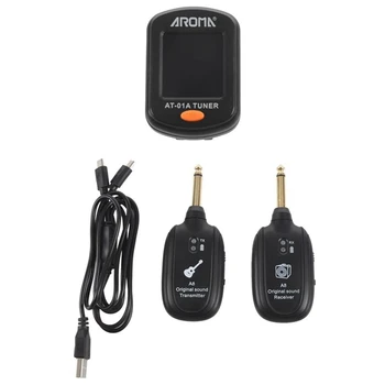 AROMA UHF Guitar Wireless System Transmitter Receiver Built-in Rechargeable and Aroma At-01A Guitar Display
AROMA UHF Guitar Wireless System Transmitter Receiver Built-in Rechargeable and Aroma At-01A Guitar Display