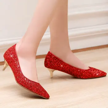 Gold Siver Red Sequined Women Shoes Low Heels Pumps Fashion Pointed Toe Party Wedding Shoes Spring Summer Shoes
Gold Siver Red Sequined Women Shoes Low Heels Pumps Fashion Pointed Toe Party Wedding Shoes Spring Summer Shoes
