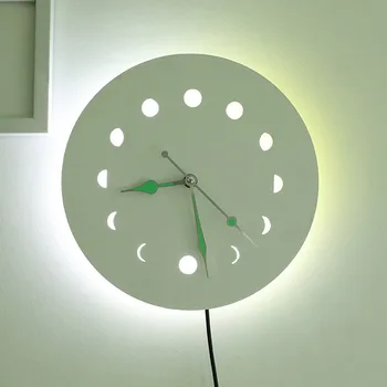 Silent Wood Luminous Moon Phase Interior Design USB Rechargeable Scandinavian Bedroom Home Decor Wall Clock Simple Easy Install
Silent Wood Luminous Moon Phase Interior Design USB Rechargeable Scandinavian Bedroom Home Decor Wall Clock Simple Easy Install