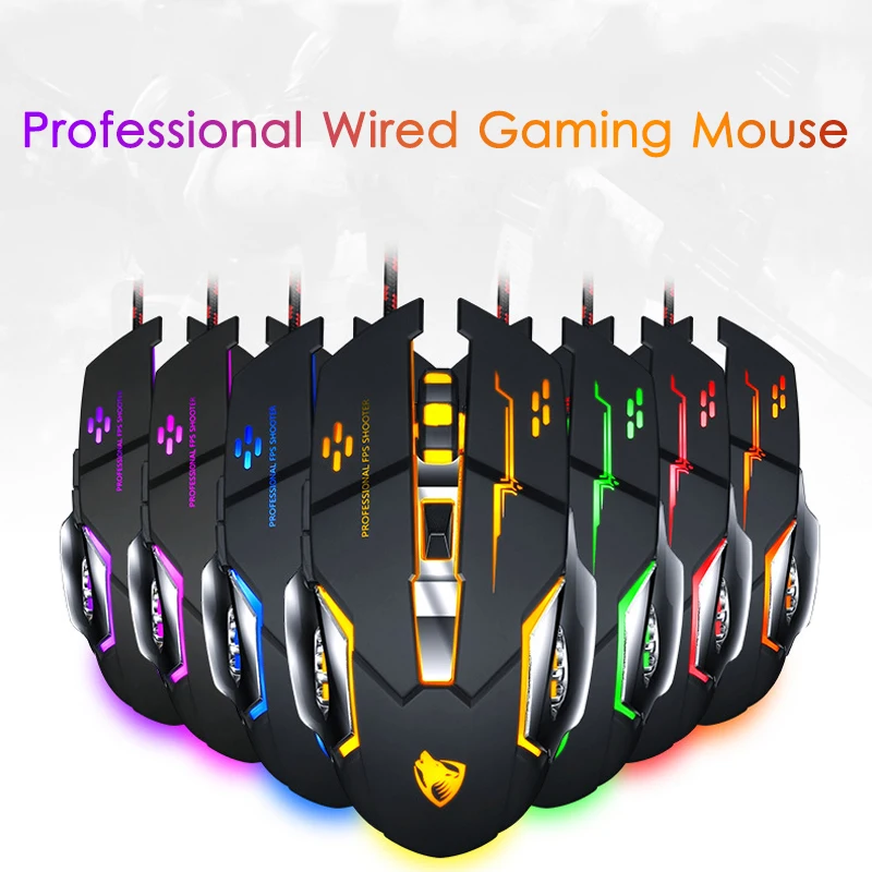 3200DPI Wired Gaming Mouse Professional Gamer Mouse Backlit LED Mice 6 Buttons Gaming USB Optical For Laptop Desktop ps4 Gamer
3200DPI Wired Gaming Mouse Professional Gamer Mouse Backlit LED Mice 6 Buttons Gaming USB Optical For Laptop Desktop ps4 Gamer