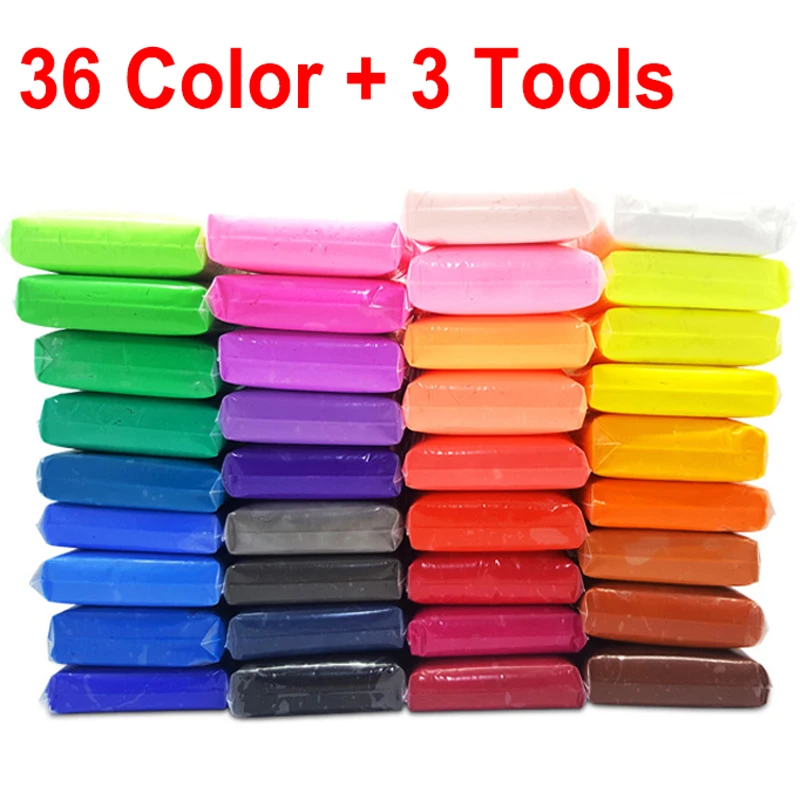 36 Color Light Soft Clay DIY Toys Children Educational Air Dry Polymer Plasticine Safe Colorful Light Clay Toy Gift To Kids zk40
36 Color Light Soft Clay DIY Toys Children Educational Air Dry Polymer Plasticine Safe Colorful Light Clay Toy Gift To Kids zk40