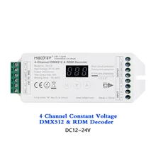 4 CH DMX512 Decoder Support RDM Function PWM CV LED Controller 12V 24V Compatible with Master 2.4G RF Control For RGBW Led Strip
4 CH DMX512 Decoder Support RDM Function PWM CV LED Controller 12V 24V Compatible with Master 2.4G RF Control For RGBW Led Strip