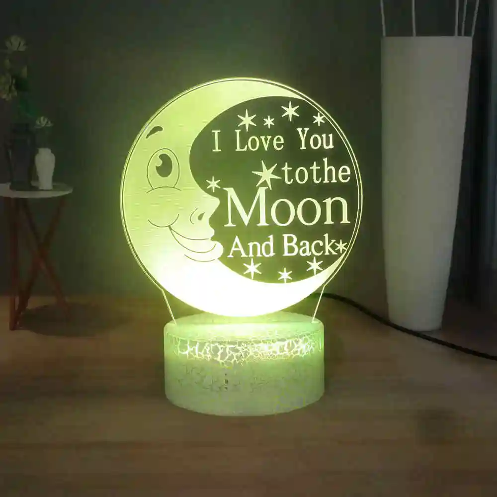 wedding anniversary gift 3d illusion bedroom sleep lamp for