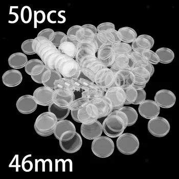 Useful 50Pcs Diameter 46mm Clear Round Plastic Coin Holders Capsules Container Storage Case Boxes Container
Useful 50Pcs Diameter 46mm Clear Round Plastic Coin Holders Capsules Container Storage Case Boxes Container
