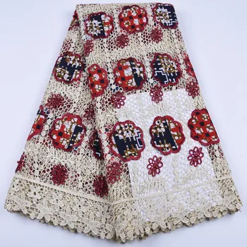Latest African Lace 2019 Nigeria High Quality Water Soluble Lace Fabric With Beautiful Beads For Festival Dresses A1691 
Latest African Lace 2019 Nigeria High Quality Water Soluble Lace Fabric With Beautiful Beads For Festival Dresses A1691