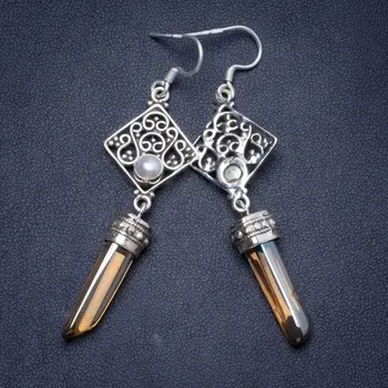 Natural Rainbow Dichroic Glass and River Pearl Handmade Unique 925 Sterling Silver Earrings 2.5" Y1244
Natural Rainbow Dichroic Glass and River Pearl Handmade Unique 925 Sterling Silver Earrings 2.5" Y1244