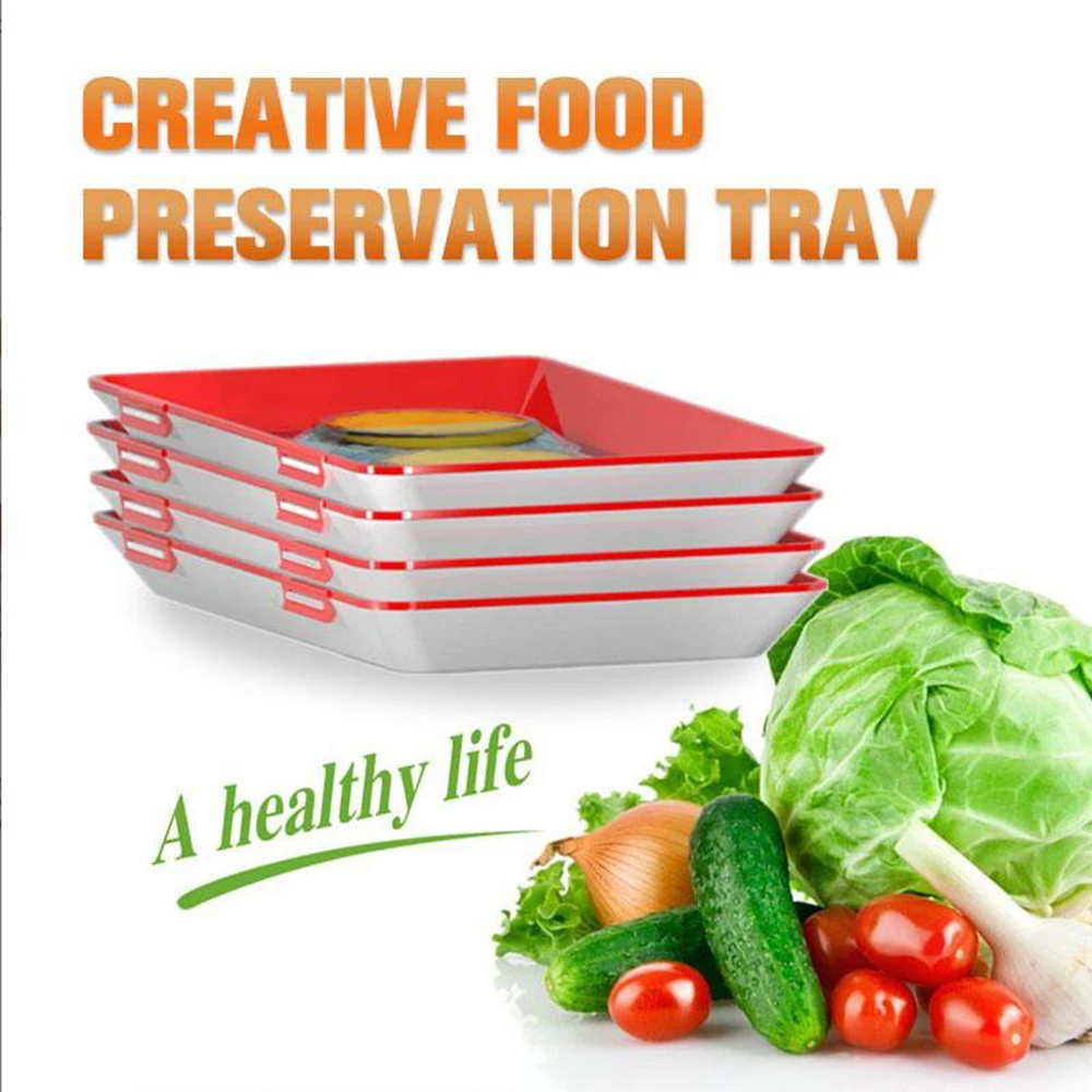 1/2/3/4pcs Clever Tray Creative Food Preservation Tray Healthy Food Fresh Storage Container Set Refrigerator Microwave Oven Tray
1/2/3/4pcs Clever Tray Creative Food Preservation Tray Healthy Food Fresh Storage Container Set Refrigerator Microwave Oven Tray
