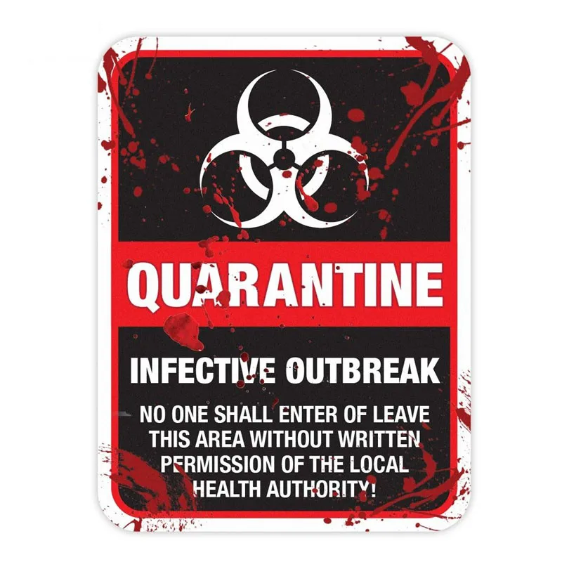 

Hot Reflective ZOMBIE Warning Quarantine Infected Area Caution Car Stickers and Decals Window Trunk Decorative KK16*12cm