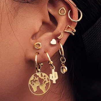 Bohemain Mixed Gold Color Small Earrings Set Crystal Moon Star Map Cross Stud Earrings Sets For Women Girls Fashion Jewelry Gift
Bohemain Mixed Gold Color Small Earrings Set Crystal Moon Star Map Cross Stud Earrings Sets For Women Girls Fashion Jewelry Gift