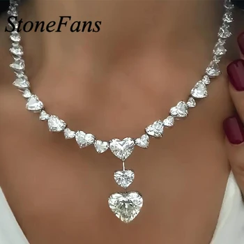 StoneFans Exquisite Heart Shaped Pendant Necklace Women Heart Chain Cubic Zirconia Wedding Jewellery Bridal Accessories 
StoneFans Exquisite Heart Shaped Pendant Necklace Women Heart Chain Cubic Zirconia Wedding Jewellery Bridal Accessories