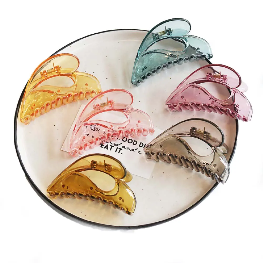 1Pc Solid Hair Claws Elegant Transparent Acrylic Clips Hairpins Barrette Headwear for Women Girls Accessories |