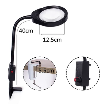 Table Magnifier Lamp Multi-use Clip-on Desk Microscope Illuminated Magnifier Bendable Magnifying Glass With LED Light 3X-10X
Table Magnifier Lamp Multi-use Clip-on Desk Microscope Illuminated Magnifier Bendable Magnifying Glass With LED Light 3X-10X