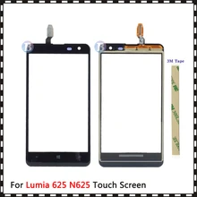 Écran tactile 4.7 pouces pour Nokia Lumia 625 N625, haute qualité, verre extérieur noir=