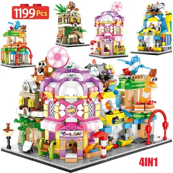 City Architecture Candy Shop Building Blocks for Street View House Retail Store Restaurant Model Bricks Toys For Kids
City Architecture Candy Shop Building Blocks for Street View House Retail Store Restaurant Model Bricks Toys For Kids