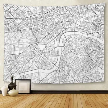 Line Black and White City Map of London with Well Organized Separated Layers Sketch Street Tapestry Wall Hanging for Living Room
Line Black and White City Map of London with Well Organized Separated Layers Sketch Street Tapestry Wall Hanging for Living Room