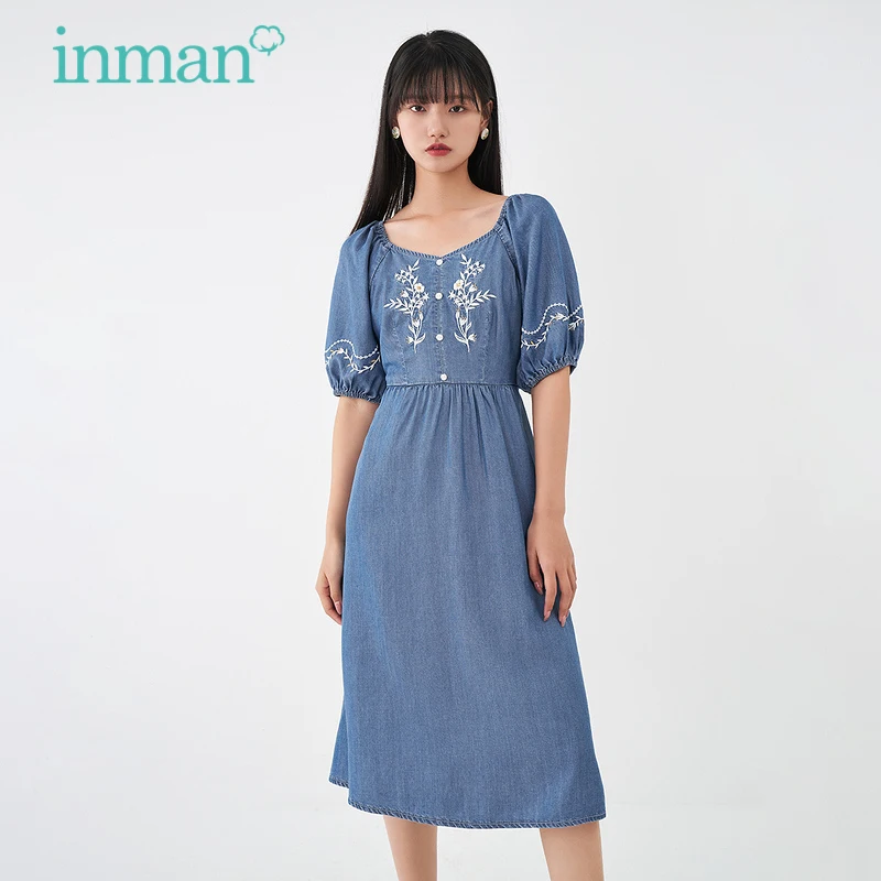 INMAN Summer Women's Dress High-Tech Cool Light Breathable Natural Embroidery Peach Heart Collar Droopy One-Piece
INMAN Summer Women's Dress High-Tech Cool Light Breathable Natural Embroidery Peach Heart Collar Droopy One-Piece