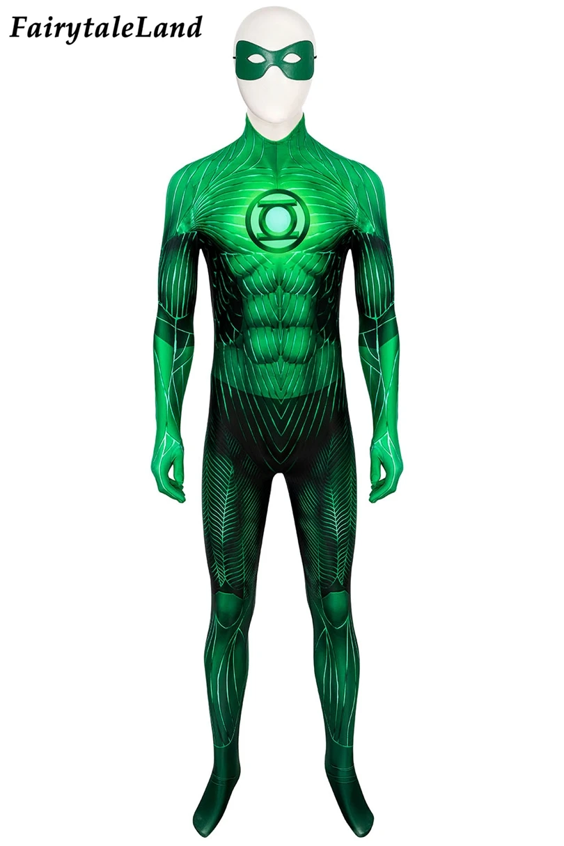 Halloween Carnival Hero Outfit Green Zentai Lantern Cosplay Costume 3D Printing Superhero Jumpsuit With Eye Mask
Halloween Carnival Hero Outfit Green Zentai Lantern Cosplay Costume 3D Printing Superhero Jumpsuit With Eye Mask