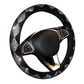 38cm Diamond Steering Wheel Cover for Women Rhinestone, Colorful Crystal Velvet 270E 
38cm Diamond Steering Wheel Cover for Women Rhinestone, Colorful Crystal Velvet 270E