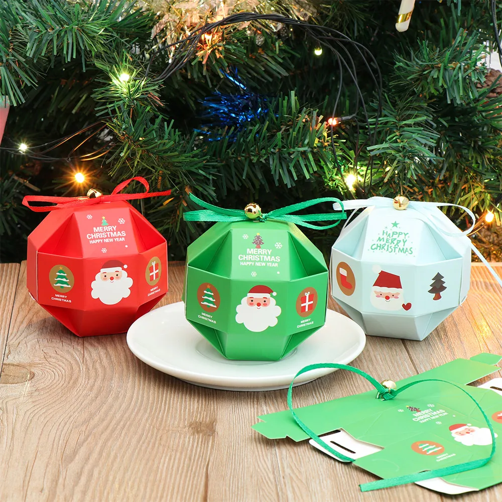 candy box bag gift package with bells paper carrier christmas