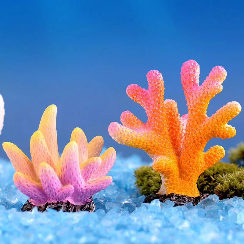 Имитация кораллы морские звезды аквариум Миниатюрный Сад микро пейзаж из мха