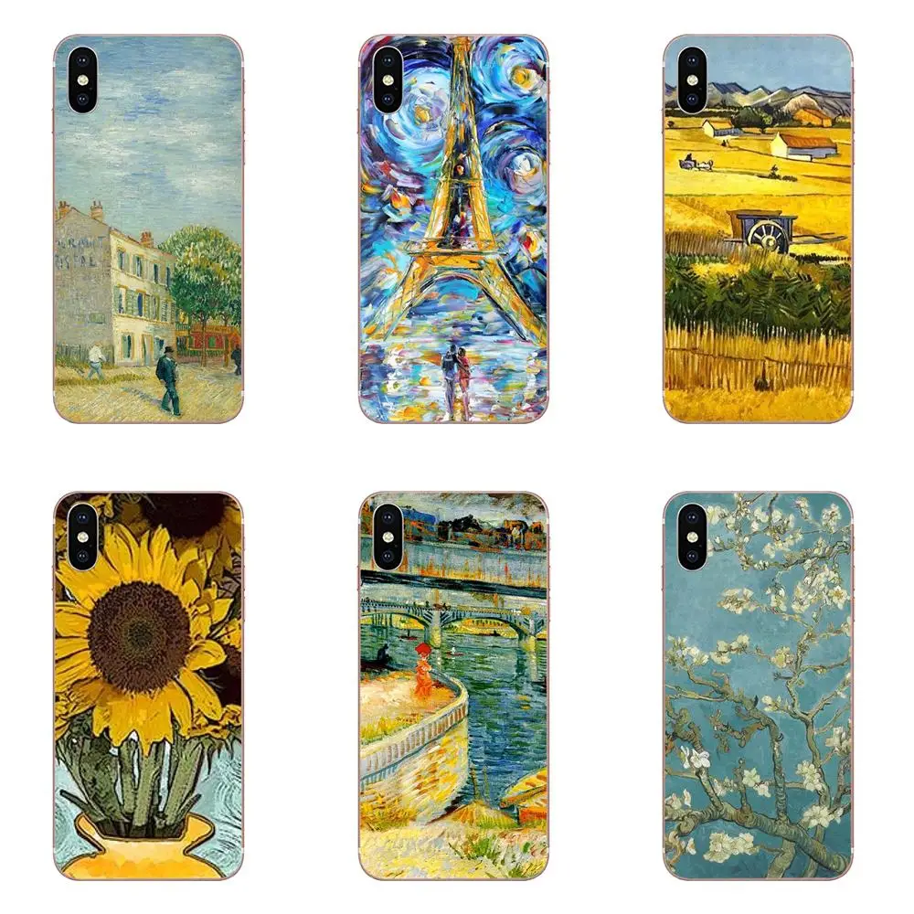 Картина маслом Sunflower Van Gogh для Xiao mi 3 4 4C 4i 5 5s 5X6 6X8 SE Pro Lite A1 Max x 2 Note Мягкий телефон |