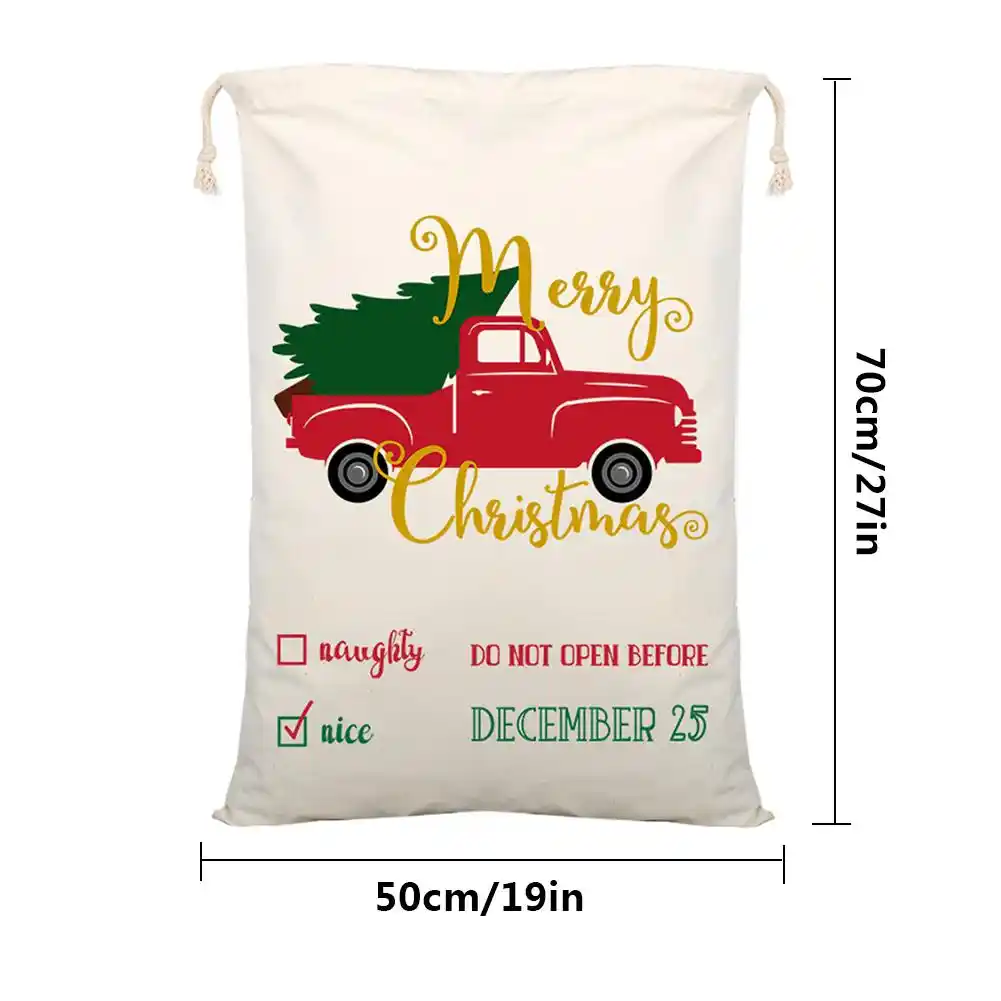 bag santa sack canvas reusable candy storage bag christmas gift