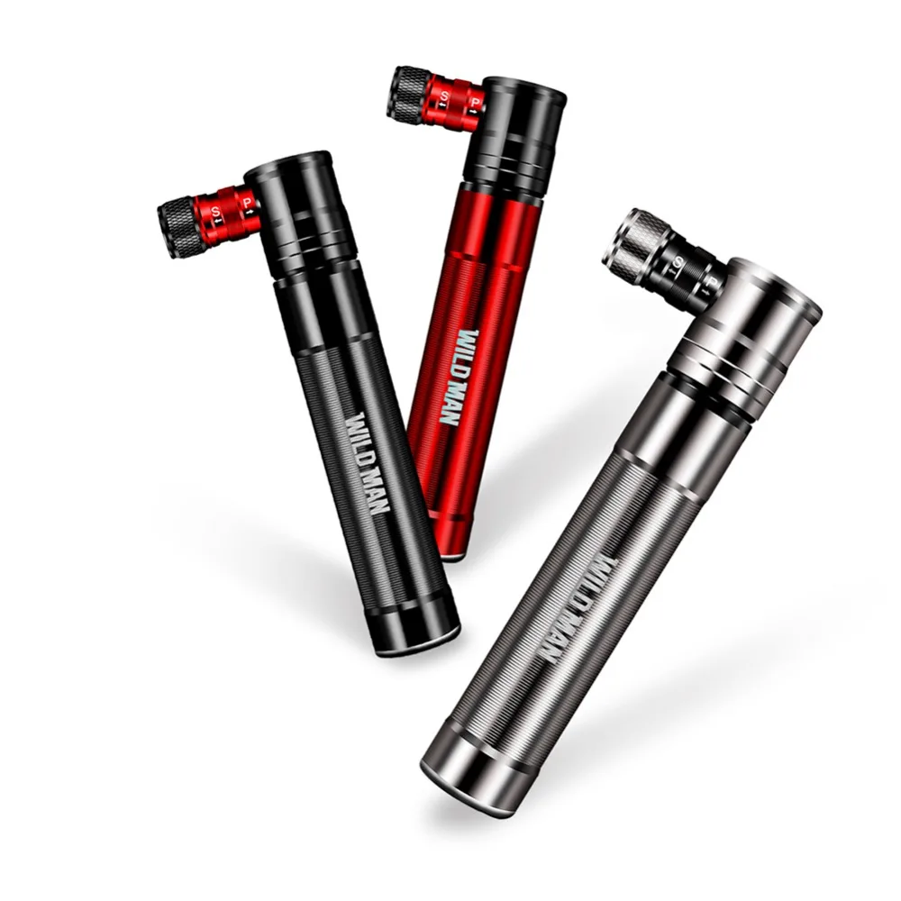 WILD MAN portable bicycle tire pump MTB aluminum alloy air pump Schrader Presta valve nozzle mini bicycle pump ball pump 100 PSI
WILD MAN portable bicycle tire pump MTB aluminum alloy air pump Schrader Presta valve nozzle mini bicycle pump ball pump 100 PSI