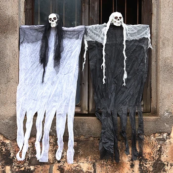 Skull Haunted House Hanging Ghost Halloween Decoration Horror Props Creepy Skeleton Hanging Grim Reaper Home Door Bar Decor
Skull Haunted House Hanging Ghost Halloween Decoration Horror Props Creepy Skeleton Hanging Grim Reaper Home Door Bar Decor
