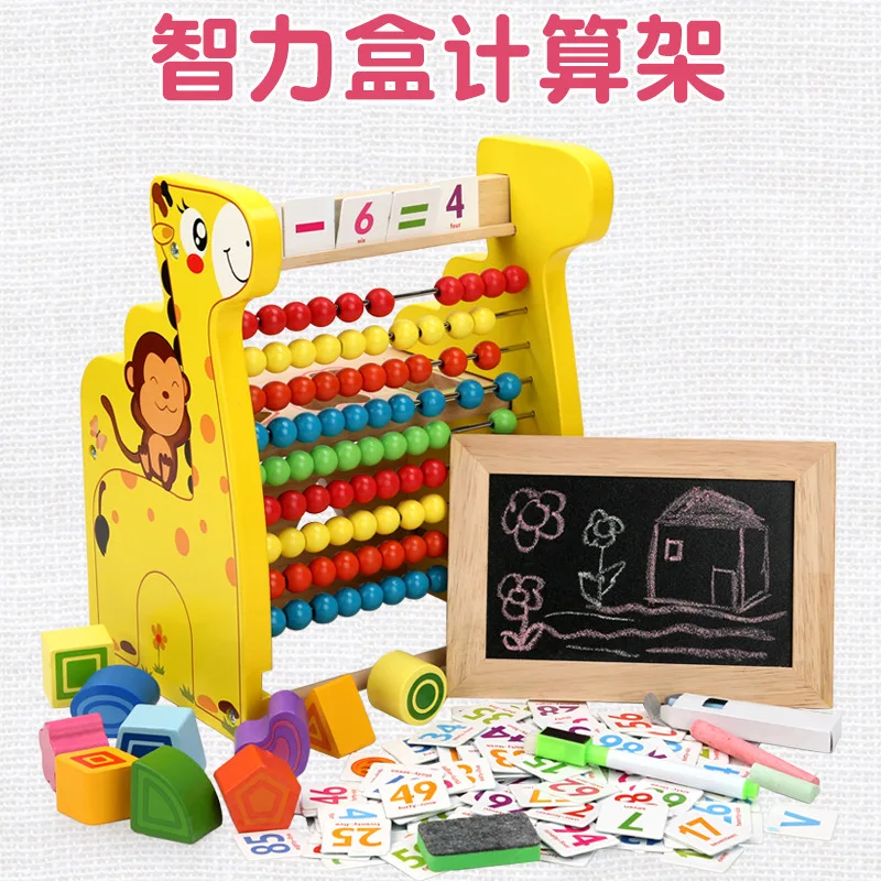 Wooden Multi-functional Intelligence Box Calculation Frame Abacus Calculation Early Childhood Educational Preschool Children Bea
Wooden Multi-functional Intelligence Box Calculation Frame Abacus Calculation Early Childhood Educational Preschool Children Bea