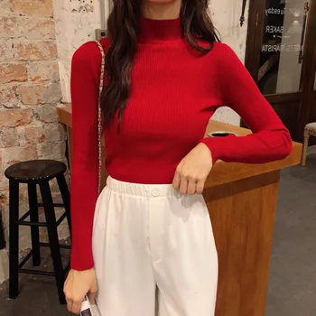 2020 Autumn Winter Women Knitted Turtleneck Sweater Casual Soft Jumper Fashion Solid Color Slim Femme Elasticity Pullovers 
2020 Autumn Winter Women Knitted Turtleneck Sweater Casual Soft Jumper Fashion Solid Color Slim Femme Elasticity Pullovers