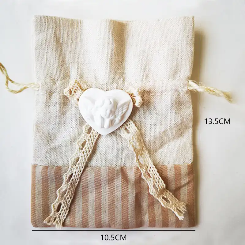 high quality handmade canvas storage bag drawstring neck gift