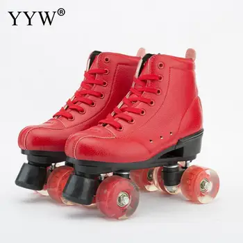 Artificial Leather Roller Skates Double Line Skates Women Men Adult Two Line Skate Shoes Patines
Artificial Leather Roller Skates Double Line Skates Women Men Adult Two Line Skate Shoes Patines