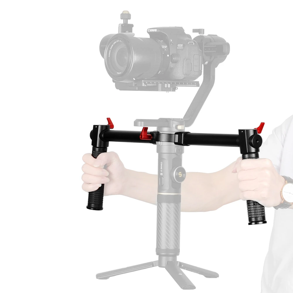 Crane 2S Dual Handle Grip Handgrip Extended Handlebar Kit for Zhiyun Crane 2S Handheld Gimbal Stabilizer Extension Bracket Stand
Crane 2S Dual Handle Grip Handgrip Extended Handlebar Kit for Zhiyun Crane 2S Handheld Gimbal Stabilizer Extension Bracket Stand