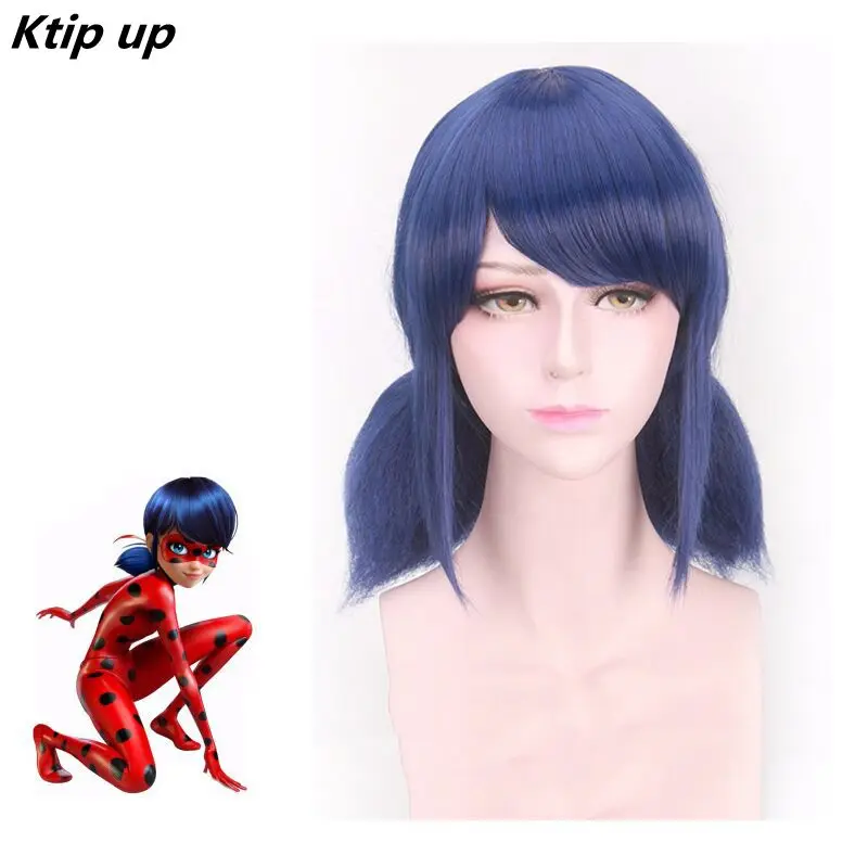 Ktip Up Wig Ladybug Cosplay Wigs Dark Blue Double Ponytails Straight Cosplay Wig Halloween Heat Resistant Synthetic Hair
Ktip Up Wig Ladybug Cosplay Wigs Dark Blue Double Ponytails Straight Cosplay Wig Halloween Heat Resistant Synthetic Hair