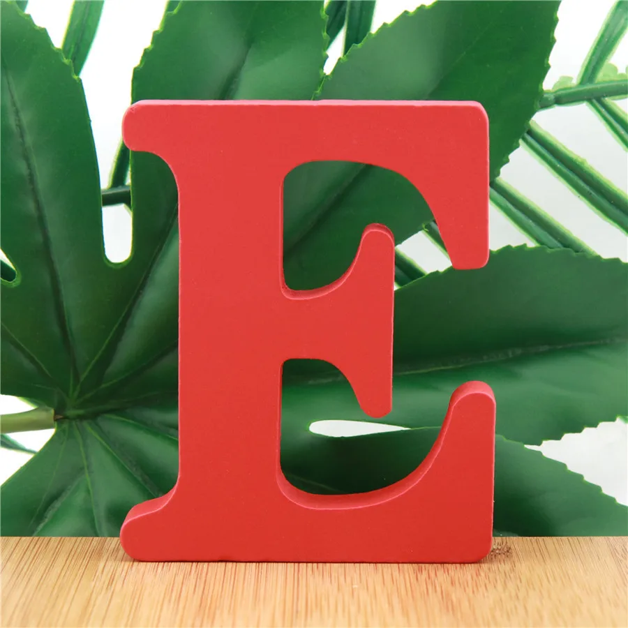 

1pc 10cm Birthday Wedding Home Decor Wooden Letters Alphabet Red Name Design Art Crafts Standing DIY Word Letter 3.94 Inches