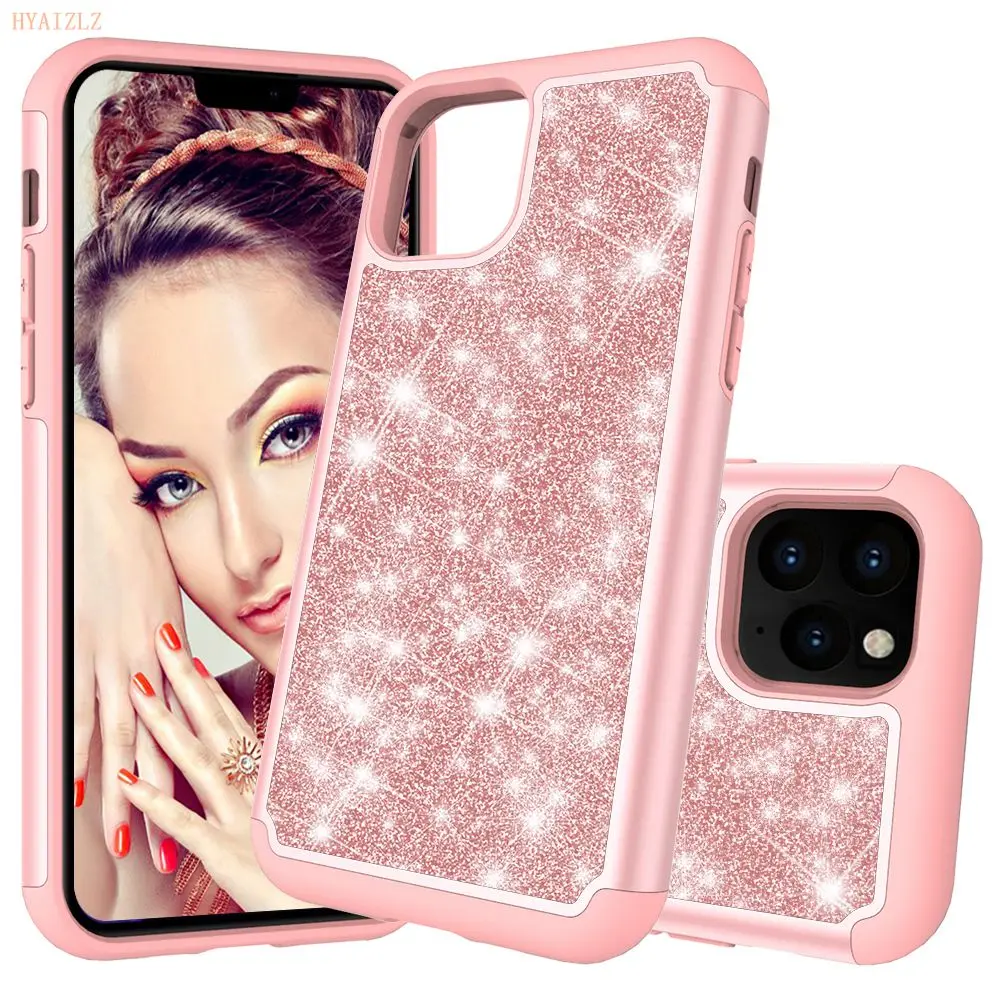 Case for iPhone 11 Pro Max Phone Shell Glitter Bling PC Silicone Dual Layer Heavy Duty Protection Back Cover for iPhone 11 Funda
Case for iPhone 11 Pro Max Phone Shell Glitter Bling PC Silicone Dual Layer Heavy Duty Protection Back Cover for iPhone 11 Funda