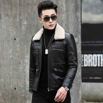 Leather Jacket Men Spring Autumn Genuine Cow Leather Mens Vintage Short Cowhide Coat Real Leather Slim Jackets nr31 YY512
Leather Jacket Men Spring Autumn Genuine Cow Leather Mens Vintage Short Cowhide Coat Real Leather Slim Jackets nr31 YY512