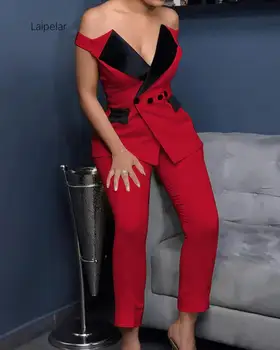 Laipelar New 2020 Women Fashion Jumpsuit Sexy Off Shoulder Notched Collar Buttoned Blazer & Pants Sets
Laipelar New 2020 Women Fashion Jumpsuit Sexy Off Shoulder Notched Collar Buttoned Blazer & Pants Sets