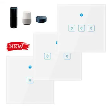 WiFi Intelligent Touch Remote Control Voice Control 1/2/3 Gang EU/UK Smart Wall Touch Switch Voice Control
WiFi Intelligent Touch Remote Control Voice Control 1/2/3 Gang EU/UK Smart Wall Touch Switch Voice Control
