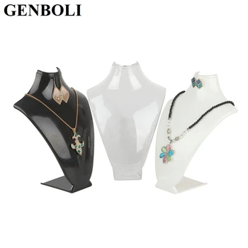 Black Color Mannequin Necklace Jewelry Pendant Display Stand Container Show Retail White Transparent Chain Earrings Holder 2020 
Black Color Mannequin Necklace Jewelry Pendant Display Stand Container Show Retail White Transparent Chain Earrings Holder 2020