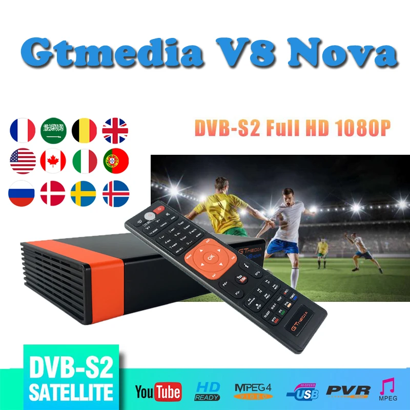 Receptor GTMedia V8 Nova DVB-S2 Built-in WIFI H.265 Satellite EPG freesat v8 support cccam cline youtube satellite tv decoder
Receptor GTMedia V8 Nova DVB-S2 Built-in WIFI H.265 Satellite EPG freesat v8 support cccam cline youtube satellite tv decoder