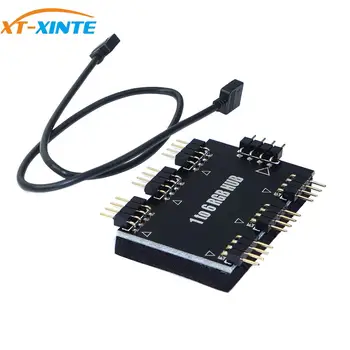 XT-XINTE 1 to 6 Multi Way Splitter RGB Fan Hub PWM Controller 5V 3Pin / 12V 4 PIN Fan Cooler Computer Motherboard Symphony
XT-XINTE 1 to 6 Multi Way Splitter RGB Fan Hub PWM Controller 5V 3Pin / 12V 4 PIN Fan Cooler Computer Motherboard Symphony