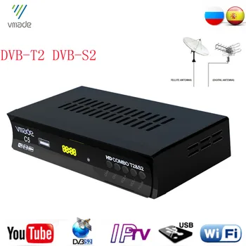 Vmade DVB T2 TV Tuner Terrestrial Satellite Receiver Combo H.264 DVB-T2 DVB-S2 Support HD Audio Cccam Cline Bisskey Set Top Box
Vmade DVB T2 TV Tuner Terrestrial Satellite Receiver Combo H.264 DVB-T2 DVB-S2 Support HD Audio Cccam Cline Bisskey Set Top Box
