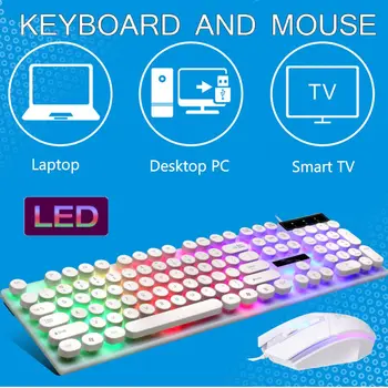Einglish USB Wired 104 Key Keyboard Mouse Combo Set LED Backlight For Mac Notebook Laptop Desktop Gaming PC Office Supplies Mice
Einglish USB Wired 104 Key Keyboard Mouse Combo Set LED Backlight For Mac Notebook Laptop Desktop Gaming PC Office Supplies Mice