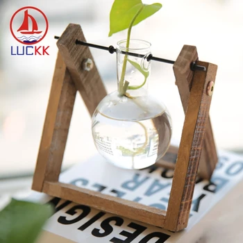 LUCKK Terrarium Hydroponic Plant Transparent Glass Vase And Wood Frame Tray Tabletop Plant Flower Pot Hanging Bonsai Home Decor 
LUCKK Terrarium Hydroponic Plant Transparent Glass Vase And Wood Frame Tray Tabletop Plant Flower Pot Hanging Bonsai Home Decor