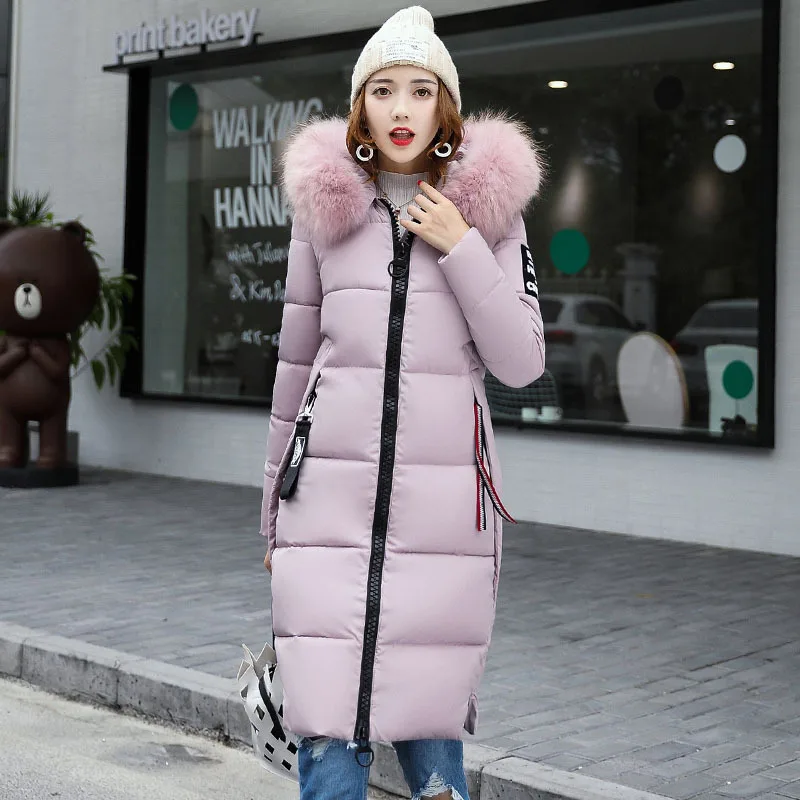 Winter Thick Cold down Cotton fu da Fur Collar Hat Europe And America Mid-length Cotton-padded Clothes Women's Winter Coat over-
Winter Thick Cold down Cotton fu da Fur Collar Hat Europe And America Mid-length Cotton-padded Clothes Women's Winter Coat over-