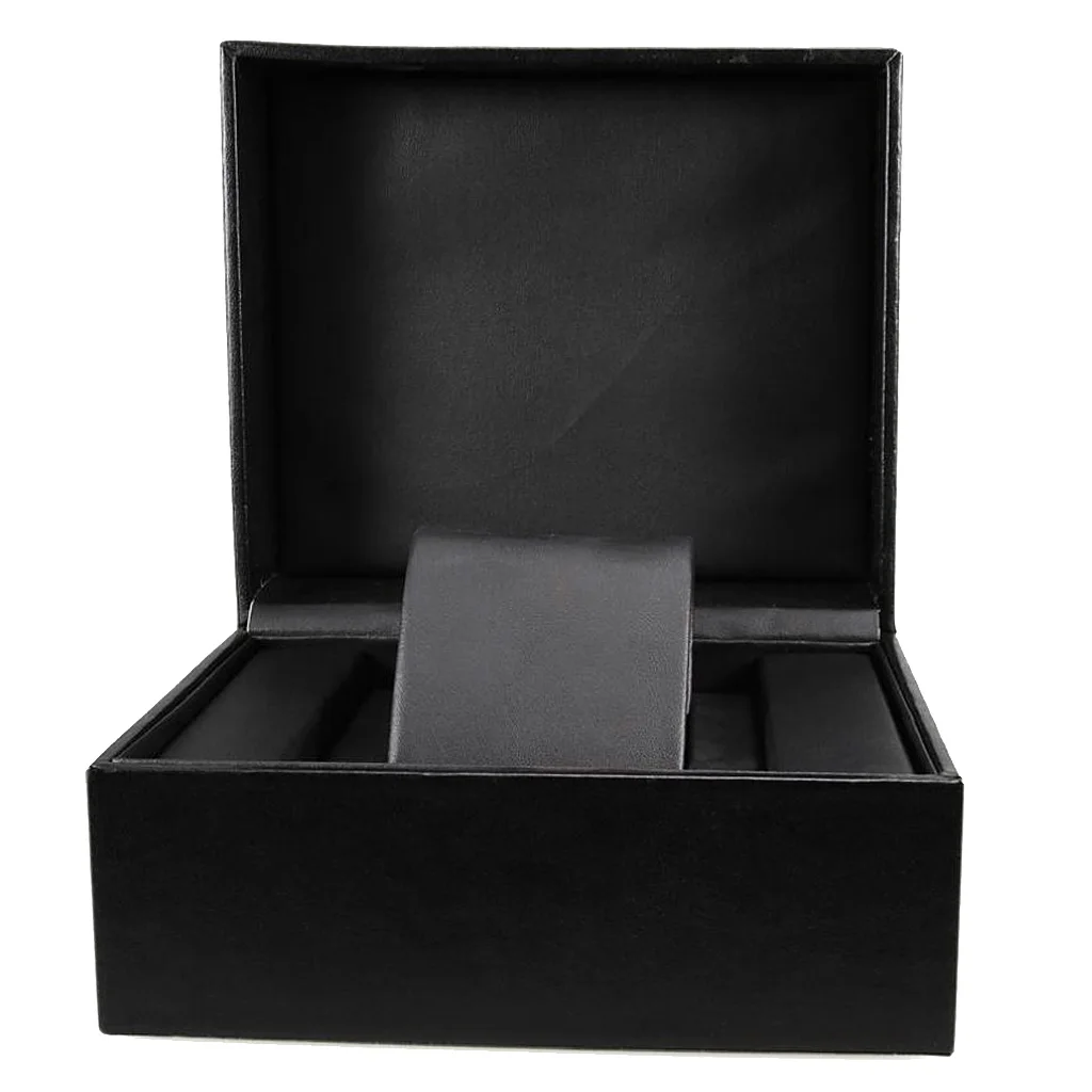 Black Leather Watch Box Single Slot Jewelry Storage Case Organizer Storage Black Leather Watch Box Single Slot Jewelry Storage Case Organizer Storage