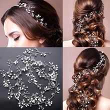 Long Bridal Hair Headdress Flowers Gold Silver With Pearl Rhinestones Elegant Shinny Woman Wedding Accessories 35/50/100
Long Bridal Hair Headdress Flowers Gold Silver With Pearl Rhinestones Elegant Shinny Woman Wedding Accessories 35/50/100